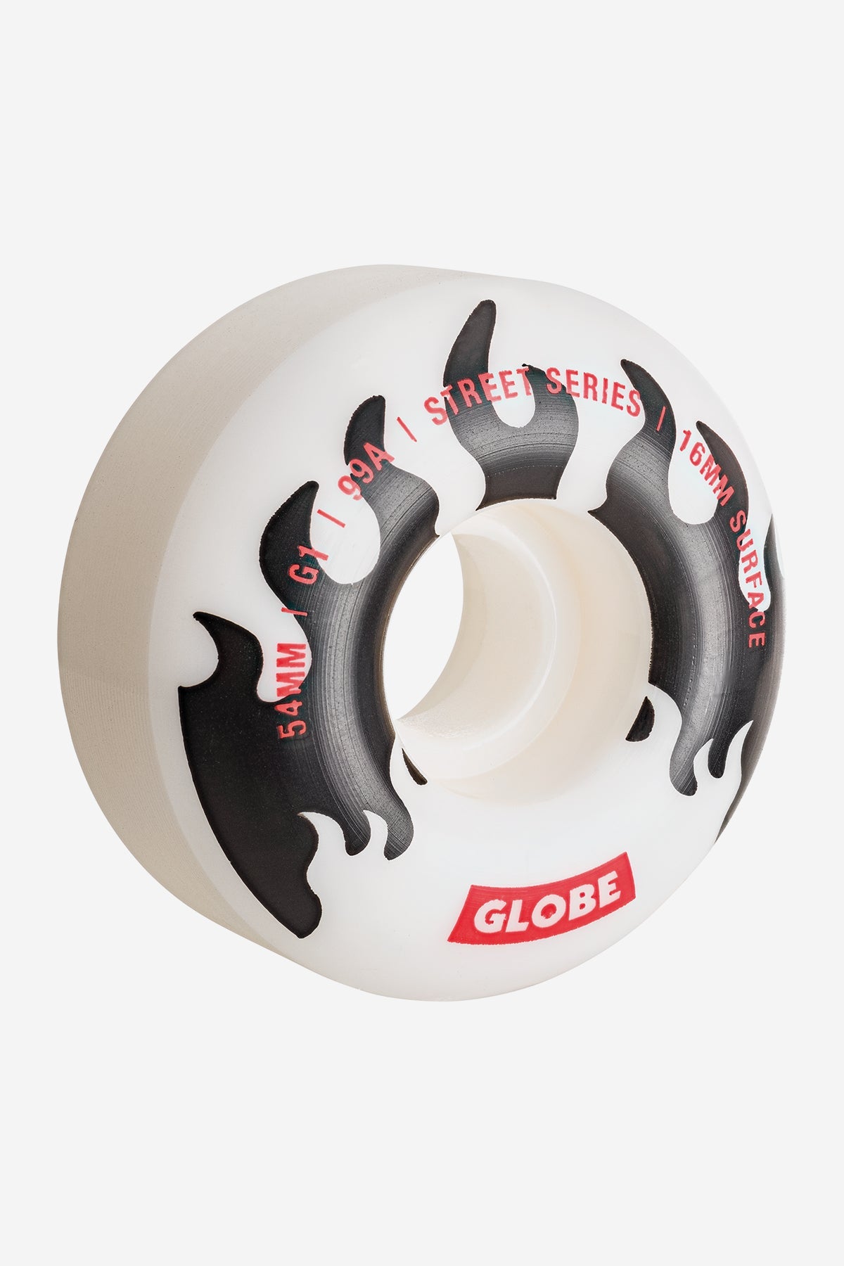 G1 Street Wheel 54mm - White/Black/Flames