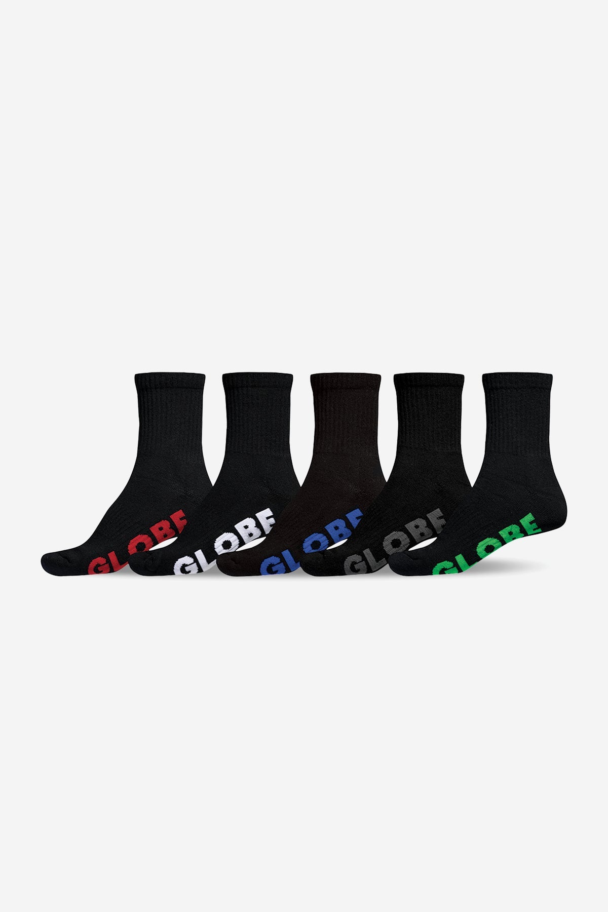 Stealth Crew Sock 5 Pack - Black