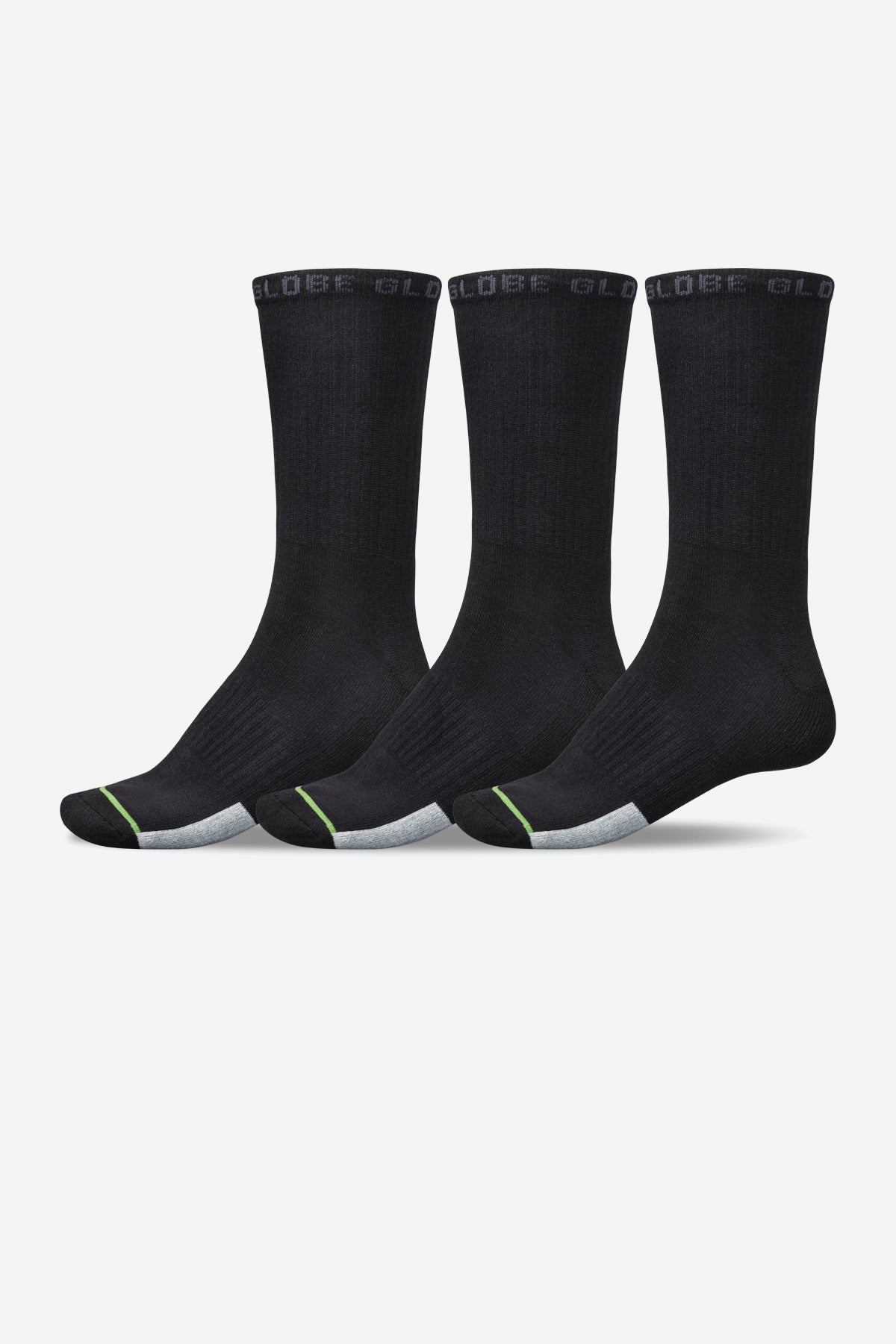 Low Impact Crew Sock 3 Pack - Black/Assorted