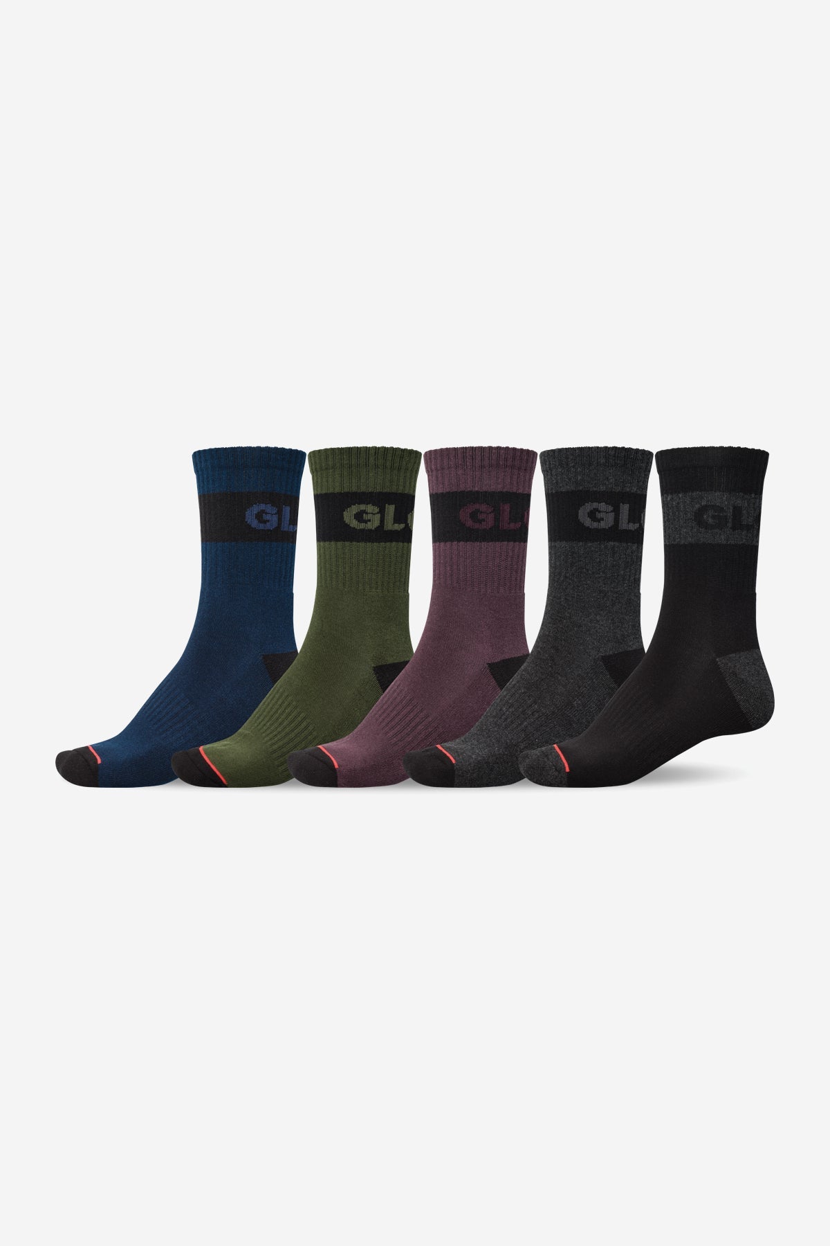Horizons Crew Sock 5 Pack - Dark Assorted