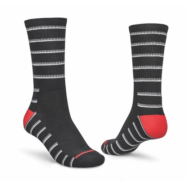 Motion Crew Sock - Grey Stripe