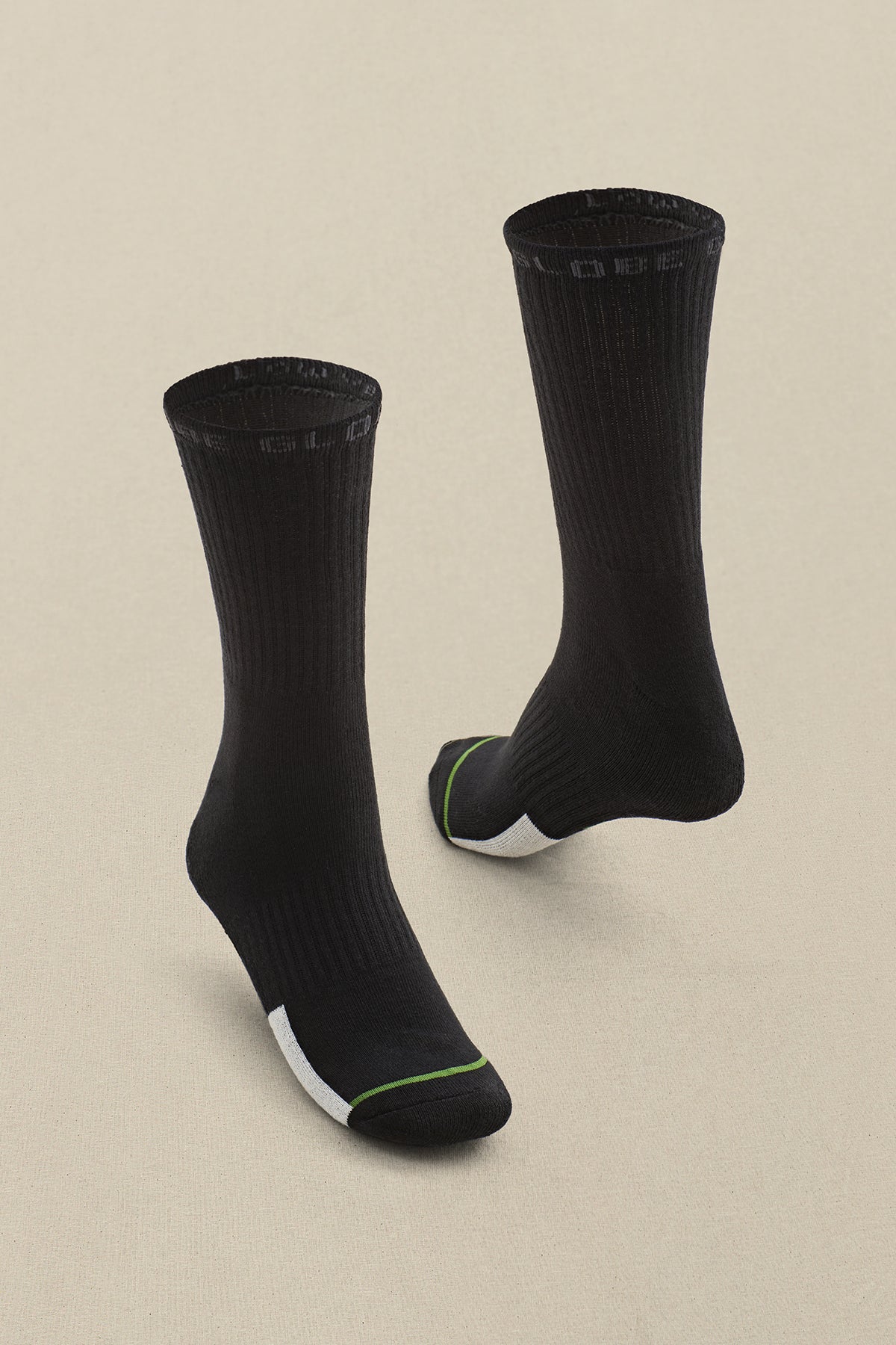 Low Impact Crew Sock 3 Pack - Black/Assorted